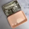 ظرف غذا کرومی و ملودی استیل سه قسمتی