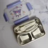ظرف غذا کرومی و ملودی استیل سه قسمتی