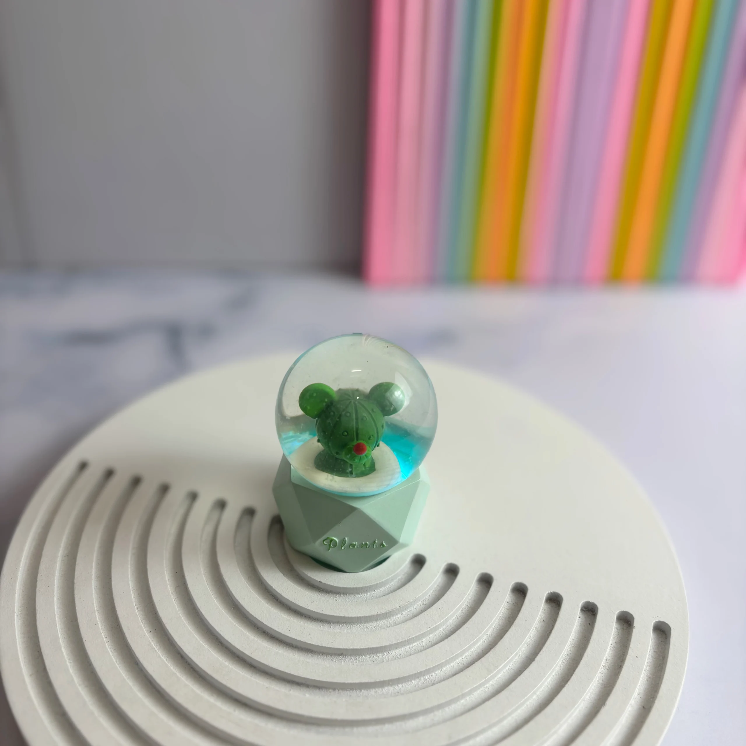 گوی شیشه ای چراغدار طرح کاکتوس