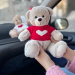 عروسک خرس لباس قلبی 20 سانت