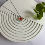 گردنبند استیل طرح قلب مات رنگی